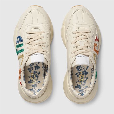 rhyton glitter gucci sneakers.